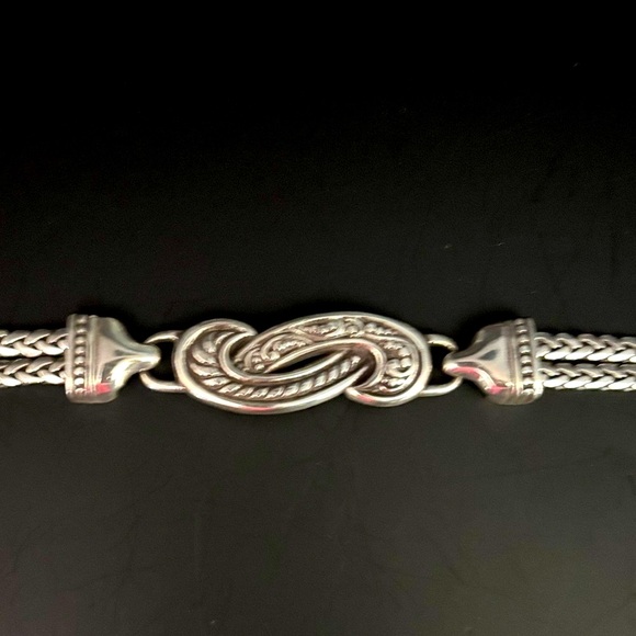 Brighton Vintage Y2K  Adjustable Belt Silver Tone Metal Size 35 Marked Brighton main image 5